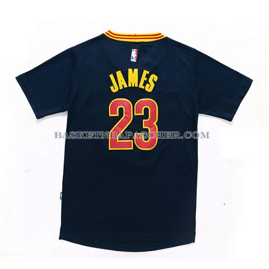 Maillot Manche Courte Cleveland Cavaliers James Bleu